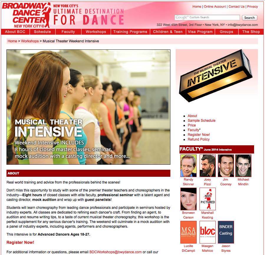 Broadway Dance Center Photography